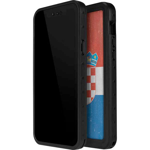 Croatia Flag Distressed iPhone 12 Pro Waterproof Case